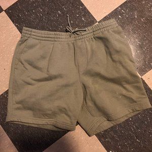Pac Sun Sweat Shorts, Green, Mens Large